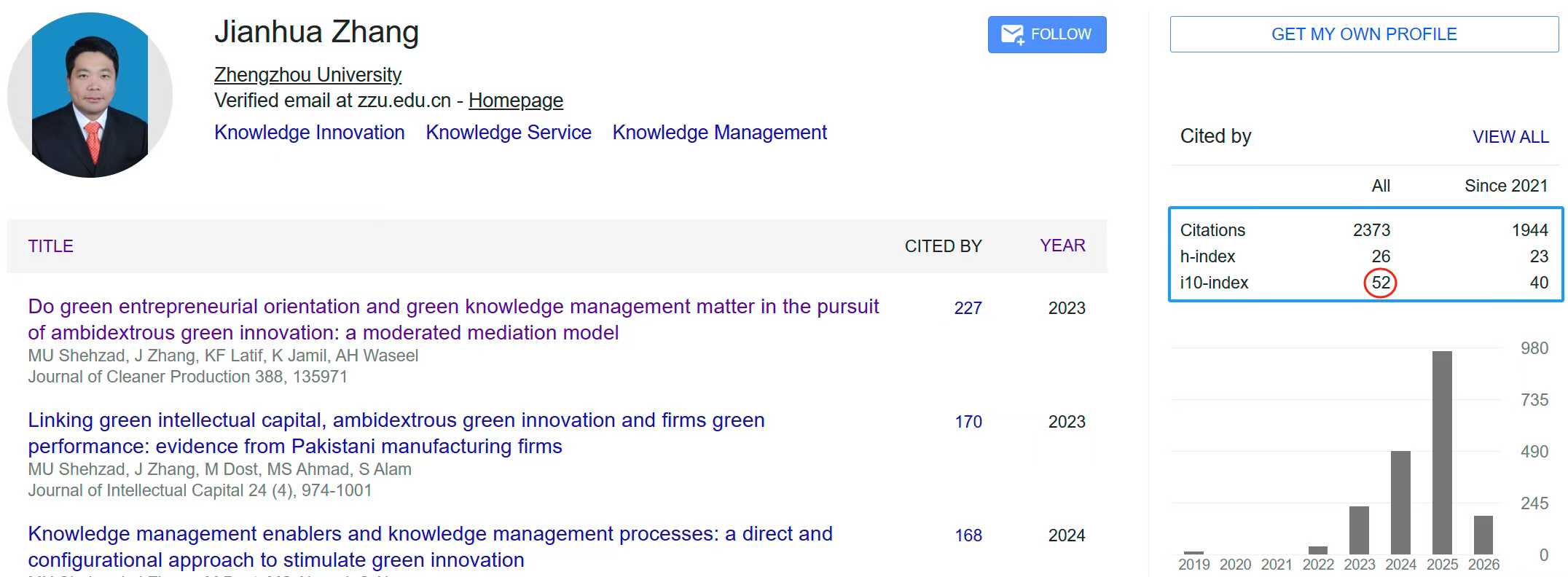 郑州大学 张建华 教授