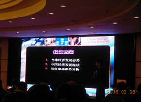 在经济论坛做报告